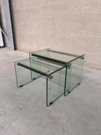 1970s glass nesting tables perfect condition, Ophalen of Verzenden