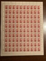 compleet vel van 100 zegels  NVPH 422 met veel plaatfouten, Ophalen of Verzenden, Na 1940, Postfris