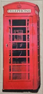 metalen wandbord Telephone engeland.bv ook magneten vintage, Ophalen of Verzenden