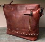 Micmacbags. Leren schoudertas., Sieraden, Tassen en Uiterlijk, Tassen | Schoudertassen, Ophalen of Verzenden, Bruin, Leer