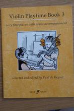 Violin Playtime Book.3 - Paul de Keyser, Verzenden, Klassiek, Les of Cursus, Zo goed als nieuw
