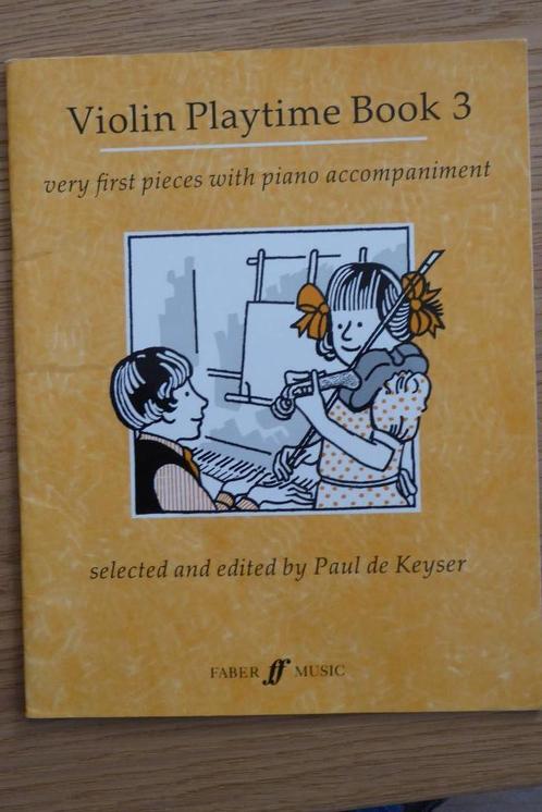 Violin Playtime Book.3 - Paul de Keyser, Muziek en Instrumenten, Bladmuziek, Zo goed als nieuw, Les of Cursus, Klassiek, Viool of Altviool
