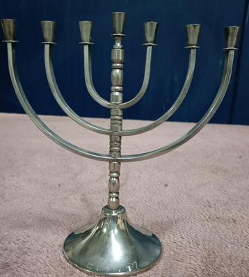 Menorah / joodse kandelaar / verzilverd beschikbaar voor biedingen