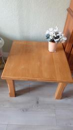 Zgan  eikenhouten salontafel 75x75x42, Huis en Inrichting, Tafels | Salontafels, 100 tot 150 cm, Eikenhout, Zo goed als nieuw