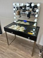 Kaptafel – Hollywood spiegel met verlichting, Huis en Inrichting, Tafels | Kaptafels, Ophalen, Nieuw, 50 tot 100 cm, Modern Hollywood Glam