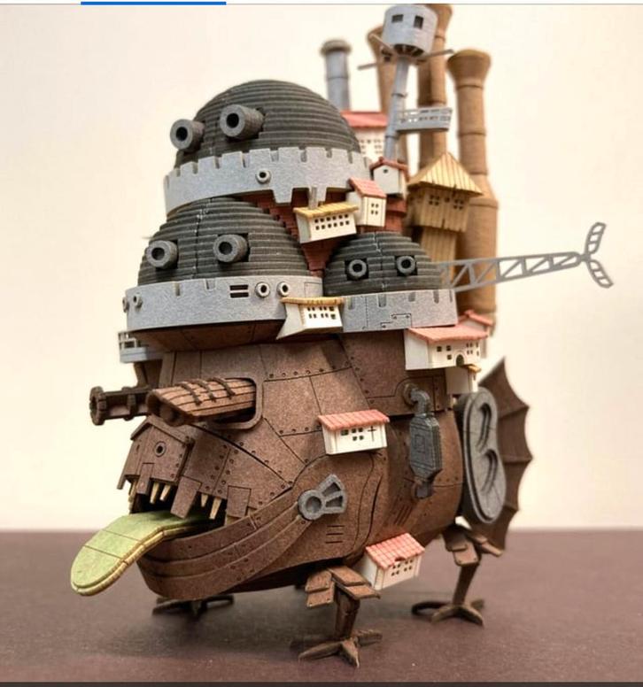 Bouwplaat Howards Moving Castle, Hobby en Vrije tijd, Modelbouw | Figuren en Diorama's, Nieuw, Figuur of Figuren, 1:50 of kleiner