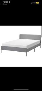 140 X 200 IKEA SLATTUM bedframe, Huis en Inrichting, Slaapkamer | Bedden, Gebruikt, Wit, Tweepersoons, 200 cm