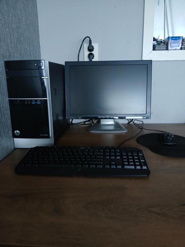 Desktop pc hp pavilion, Computers en Software, Desktop Pc's, Gebruikt, 3 tot 4 Ghz, HDD, 16 GB, Met monitor, Gaming, Ophalen