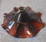 Vintage glazen bruine lampenkap, Ophalen, Bruin, Vintage, Zo goed als nieuw