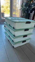 Opbergboxen 4 stuks met wieltjes Lidl, Ophalen, Gebruikt, 40 tot 60 cm, Overige typen