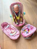 Babyborn pop met maxi-cosi, luiertas en draagzak, Kinderen en Baby's, Speelgoed | Poppen, Ophalen, Gebruikt, Babypop