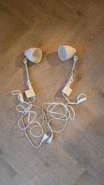 Twee witte IKEA Trål bedlampjes, Ophalen of Verzenden, Gebruikt, Metaal