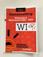 Examenoverzicht Wiskunde A Samenvatting Havo, Ophalen of Verzenden, Zo goed als nieuw