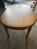 Houten Tafel met 4 Stoelen, Ophalen, Gebruikt, 100 tot 150 cm, Eikenhout