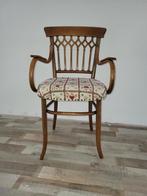 Houten stoel met armleuningen, Huis en Inrichting, Stoelen, Ophalen, Hout, Gebruikt, Bruin