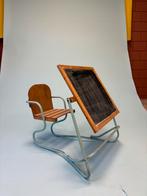 Vintage Kinderschoolbankje met Schoolbord, Ophalen of Verzenden
