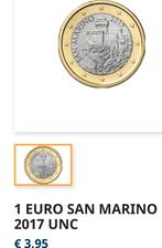 San Marino 1 euro 2017 unc ., Postzegels en Munten, Munten | Europa | Euromunten, San Marino, Ophalen of Verzenden, 1 euro
