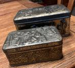 Vintage Koektrommels met Reliëf koek trommels, Ophalen of Verzenden, Gebruikt, Koek(jes), Overige merken