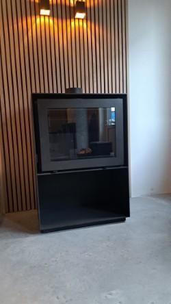 M-Design Venus in the MBox 630, Houtkachel, Ophalen of Verzenden, Zo goed als nieuw, Vrijstaand