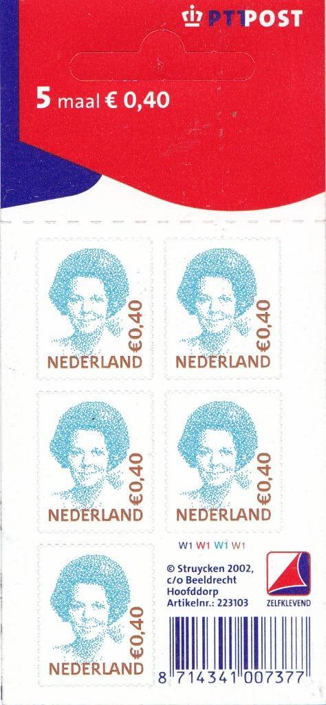 Koningin Beatrix – logo PTT Post – W1W1W1W1 – MNH – V 2038, Postzegels en Munten, Postzegels | Nederland, Postfris, Na 1940, Verzenden