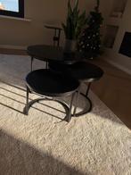 Salontafeltjes rond zwart van leen bakker., 50 tot 100 cm, Rond, Ophalen of Verzenden, Zo goed als nieuw