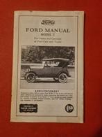 Ford manual Model T, Gelezen, Ophalen of Verzenden, Ford