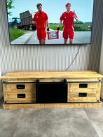 Mangohout tv meubel, Ophalen, Zo goed als nieuw, 25 tot 50 cm, Minder dan 100 cm