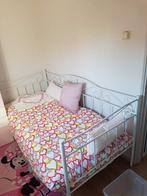 bed/bank metaal met morgedal matras 90×200, Ophalen, 90 cm, Eenpersoons, Zwart