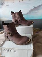 Bruine kunstleren laarsjes maat 37 voor de jonge vrouw, Bruin, Verzenden, Instappers, Nieuw
