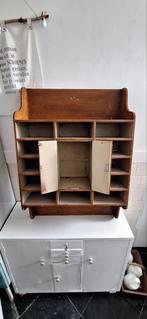 Vintage houten vakkenkast, grutters kruideniers kast kastje, Ophalen, Gebruikt, Vintage, Nvt
