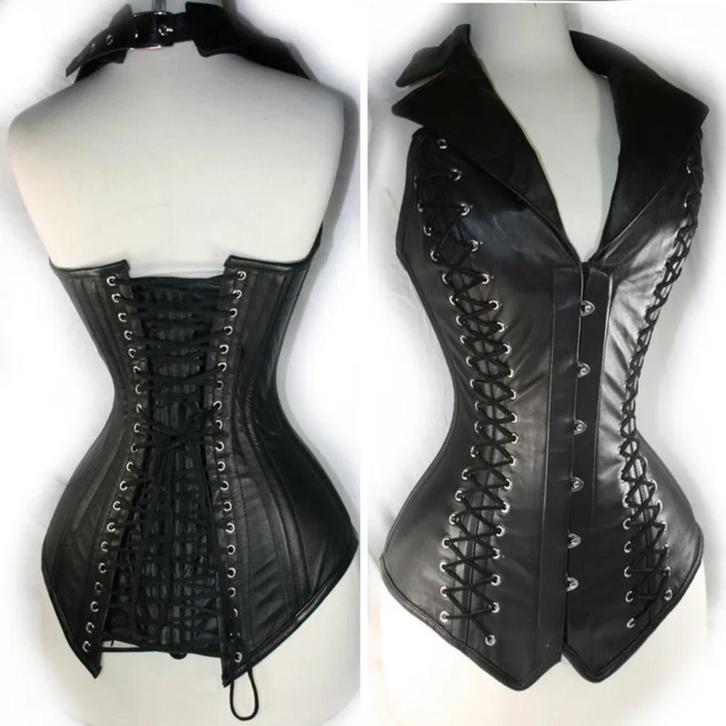 Zwart leren korset met v-hals dames vrouwen punk corset, Kleding | Dames, Ondergoed en Lingerie, Body of Korset, Zwart, Verzenden