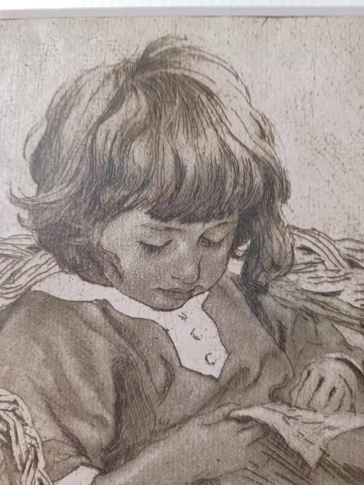 Ets Elise van Pol Dom, Antiek en Kunst, Kunst | Etsen en Gravures, Ophalen of Verzenden