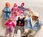 4 poppen oa Zapf en Furga met kleertjes, Kinderen en Baby's, Speelgoed | Poppen, Ophalen of Verzenden, Gebruikt, Babypop