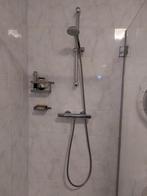 Douchekraan plus garnituur, Doe-het-zelf en Verbouw, Sanitair, Ophalen, Gebruikt, Rvs, Douche