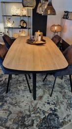 Eettafel Deens ovaal 220cm100cm, Ophalen, Zo goed als nieuw