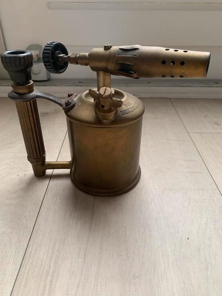 Vintage Benzoline Soldeerbrander Max Sievert Stockholm, Antiek en Kunst, Antiek | Gereedschap en Instrumenten, Ophalen of Verzenden