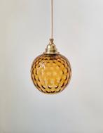 Vintage hanglamp Frans vintage rookglas, Glas, Vintage, Ophalen of Verzenden, Zo goed als nieuw