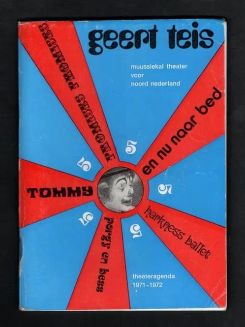 Stadskanaal Geert Teis Theateragenda 1971-1972., Verzamelen, Overige Verzamelen, Ophalen of Verzenden