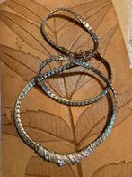 Vintage vergulde oude strass ketting collier costume Jewelry, Overige materialen, Met strass, Ophalen of Verzenden, Zo goed als nieuw