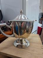 Verzilverde theepot met deksel, Antiek en Kunst, Ophalen of Verzenden