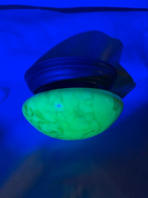 Uranium Art-Deco Plafondlamp, Huis en Inrichting, Lampen | Plafondlampen, Zo goed als nieuw, Ophalen of Verzenden