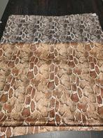 Skai lappen met slangenprint, Hobby en Vrije tijd, Stoffen en Lappen, Gebruikt, Bruin, Leer of Kunstleer, Ophalen of Verzenden