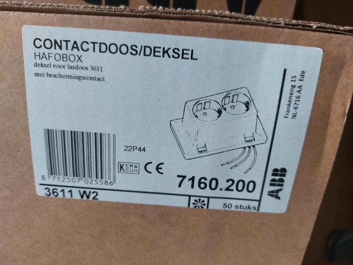 Wcd abb met lasdoos 3611 Nieuw!, Doe-het-zelf en Verbouw, Elektra en Kabels, Nieuw, Overige typen, Ophalen of Verzenden