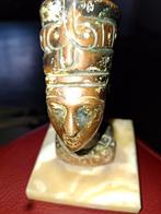 Vintage Egyptische Nefertiti Buste, Gebruikt, Bruin, IJzer of Staal, Ophalen of Verzenden
