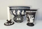 Antiek zwarte Wedgwood Jasperware porselein, schaal, vaas ea, Ophalen of Verzenden