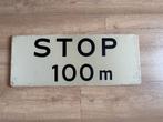 verkeersbord na 100 meter STOP 28 x 70 cm, Ophalen of Verzenden, Overige typen