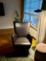 Leren Design Fauteuil Aubergine - Als Nieuw!, Huis en Inrichting, Fauteuils, Ophalen, Zo goed als nieuw, Leer, 75 tot 100 cm