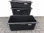 Rechthoekbak en rondebak. Nieuw. Maat : 40,45,65 en 90 liter, Ophalen, Kunststof, Rond, Nieuw