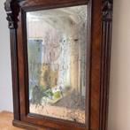 Uniek Zwaar Verweerd Antiek Spiegelglas, Lood, Zilverglas, Ophalen, Rechthoekig, Minder dan 50 cm, Minder dan 100 cm