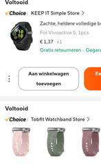 Bandjes en screen protector Garmin vivoactive 5, Sieraden, Tassen en Uiterlijk, Smartwatches, Ophalen, Nieuw, Roze, Android